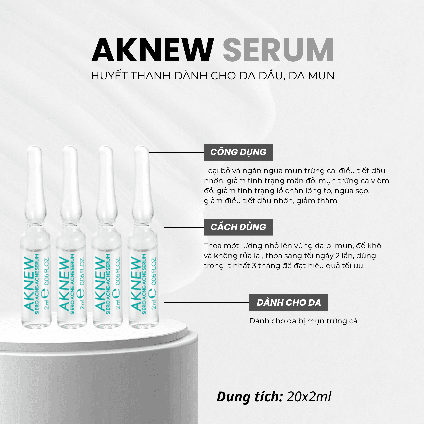 Huyết thanh dành cho da dầu, da mụn