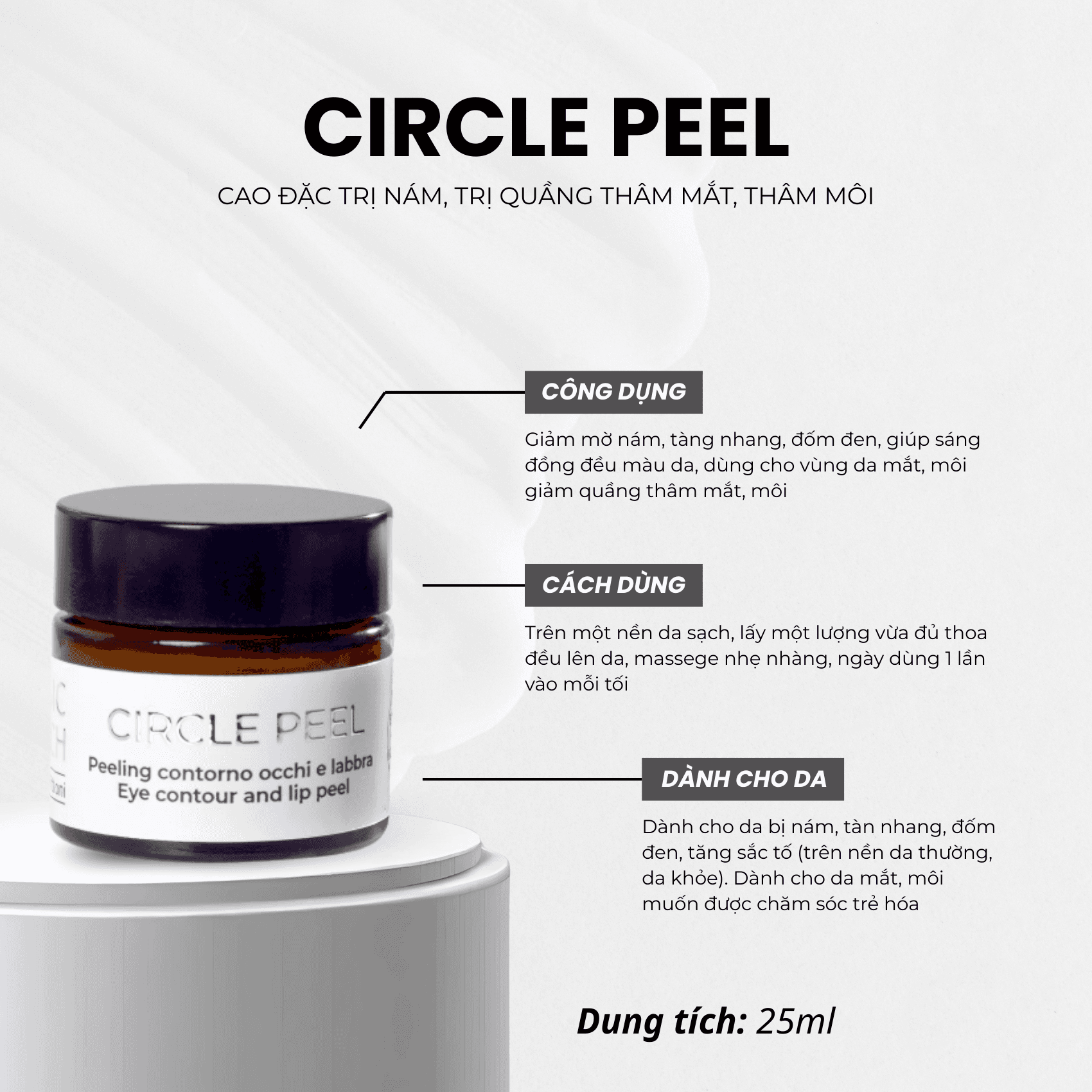 Cao đặc trị nám, trị quầng thâm mắt, thâm môi