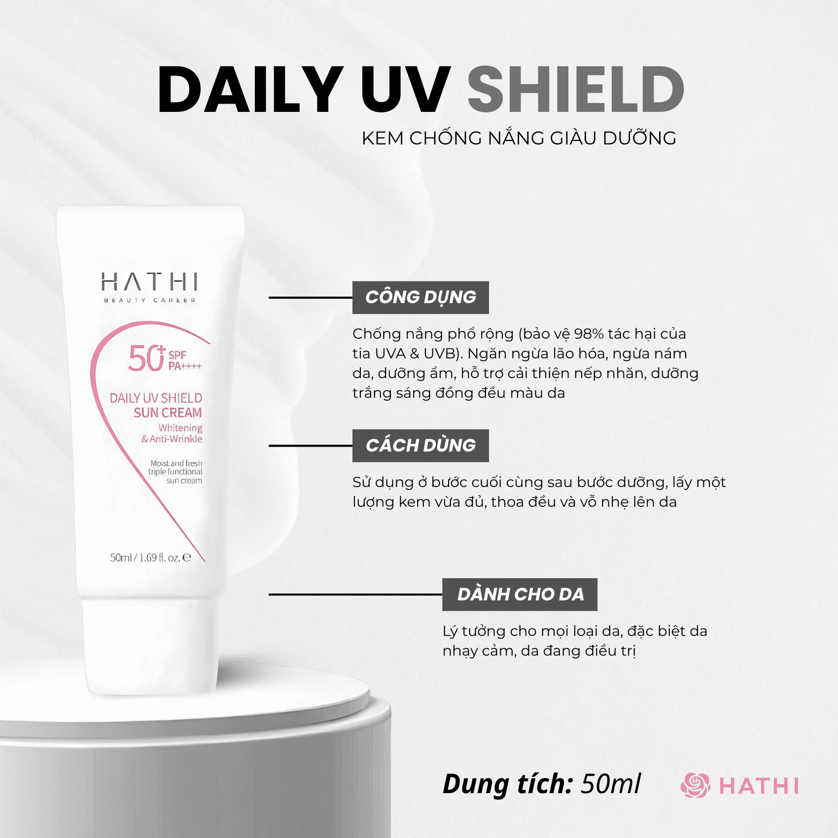 kem chống nắng giàu dưỡng SPF 50+